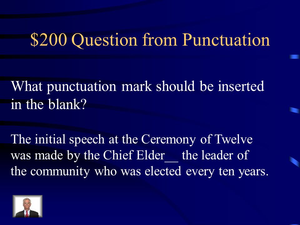 $100 Answer from Punctuation Comma
