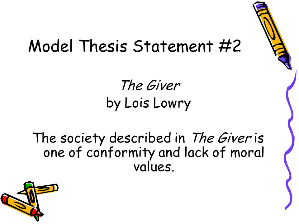 thesis statement the giver