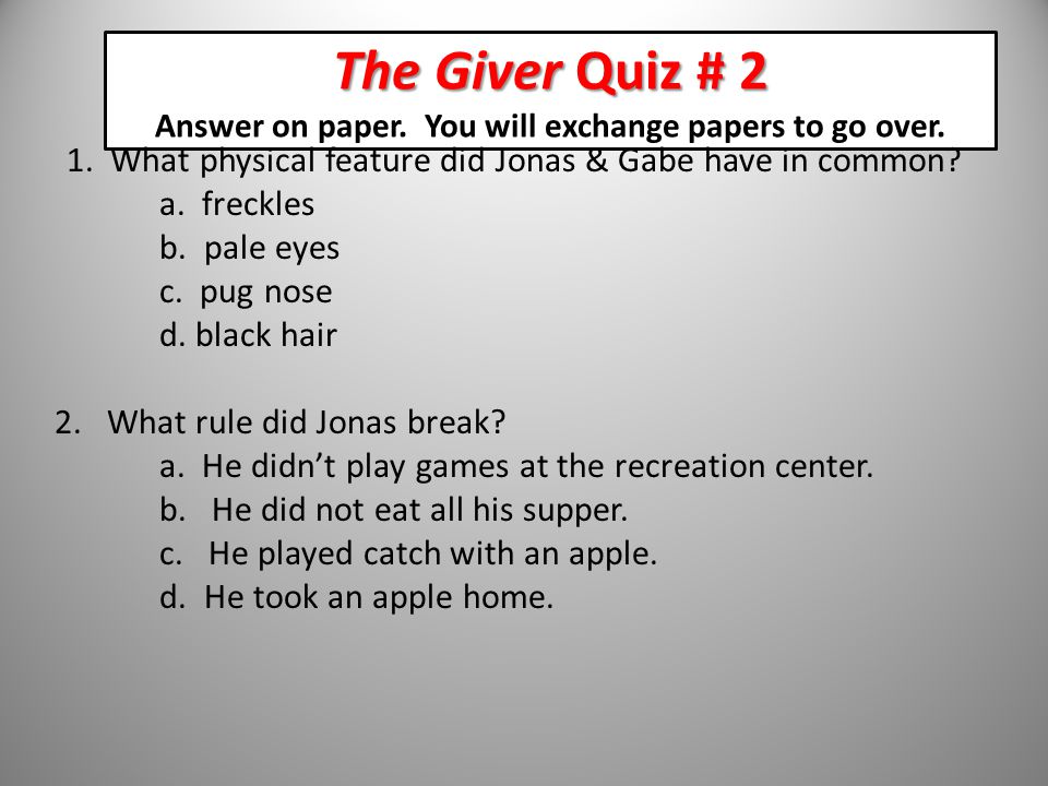 We will review the study questions for chapters before having a quiz on these chapters.