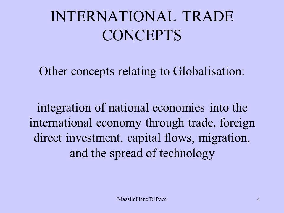 the concept of international trade