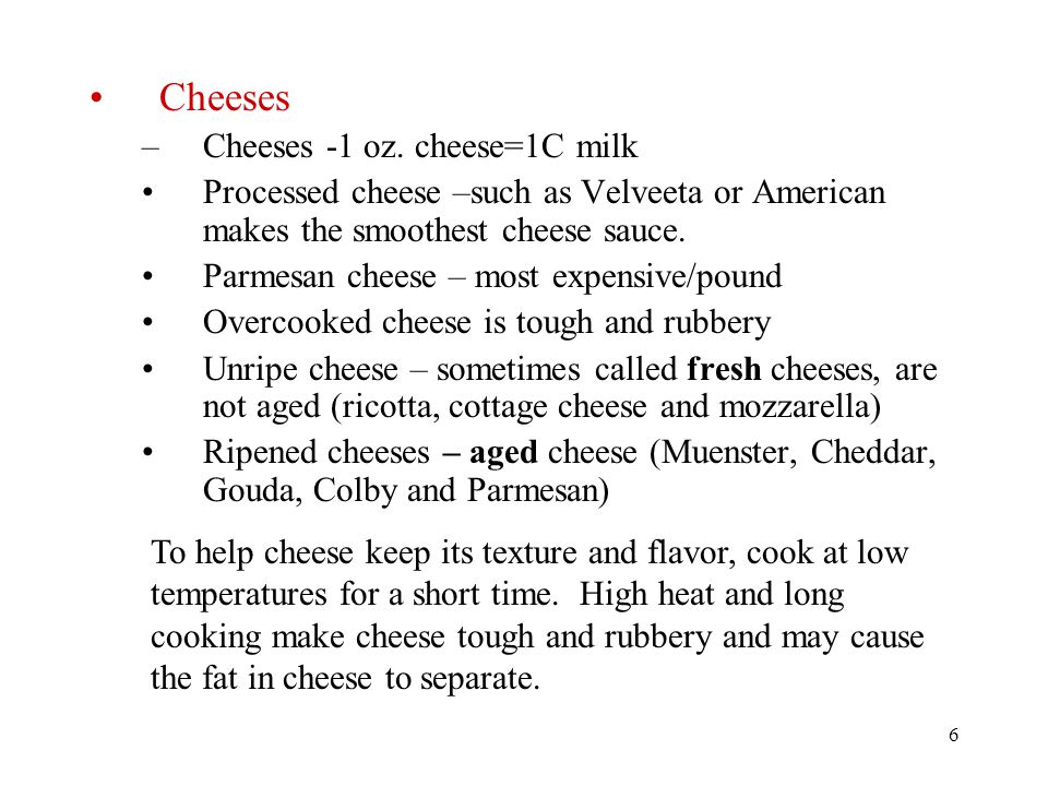6 Cheeses –Cheeses -1 oz.