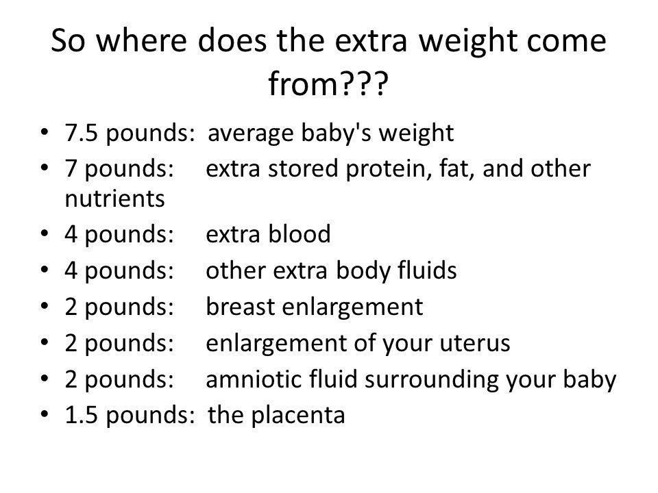 So where does the extra weight come from .