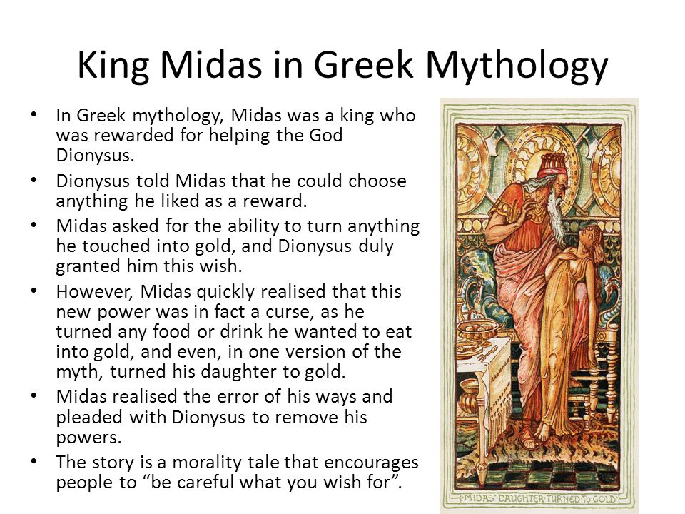Starter: What does the term “midas touch” mean? Who was King Midas