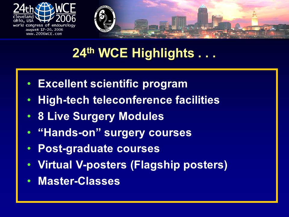 ` 24 th WCE Highlights...