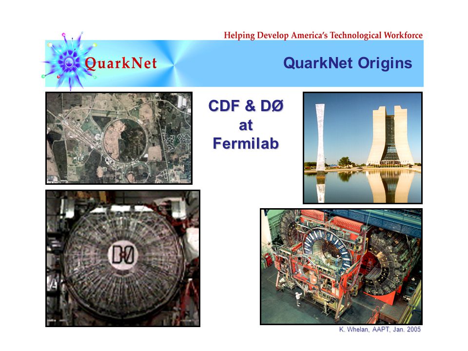 K. Whelan, AAPT, Jan CDF & DØ atFermilab QuarkNet Origins
