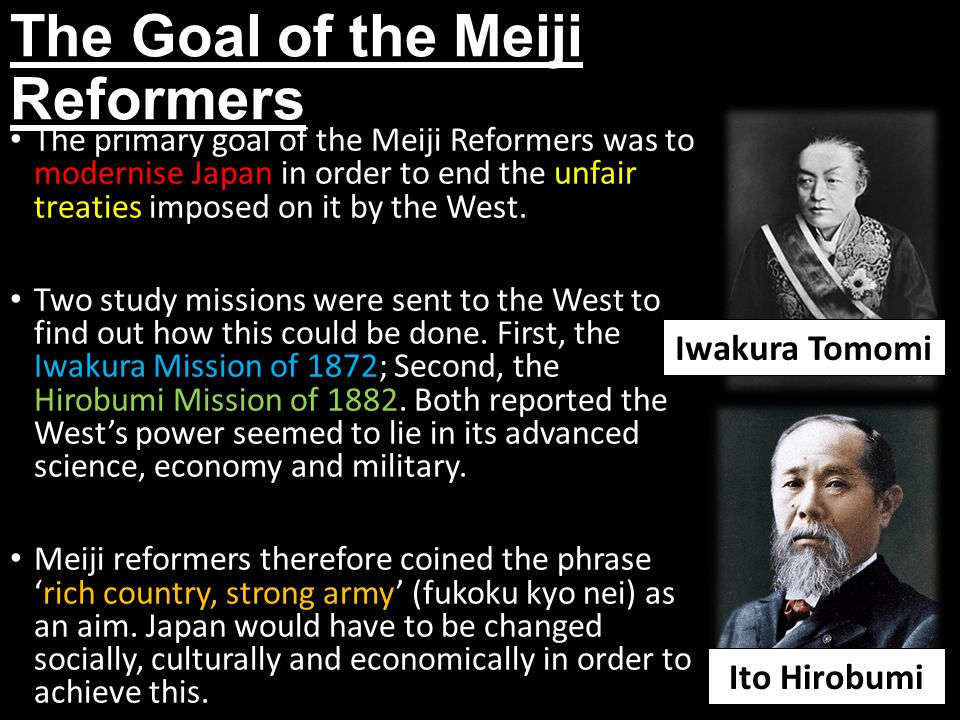 why did the meiji reformers want to modernize japan