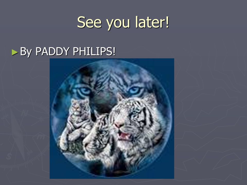 See you later! ► By PADDY PHILIPS!
