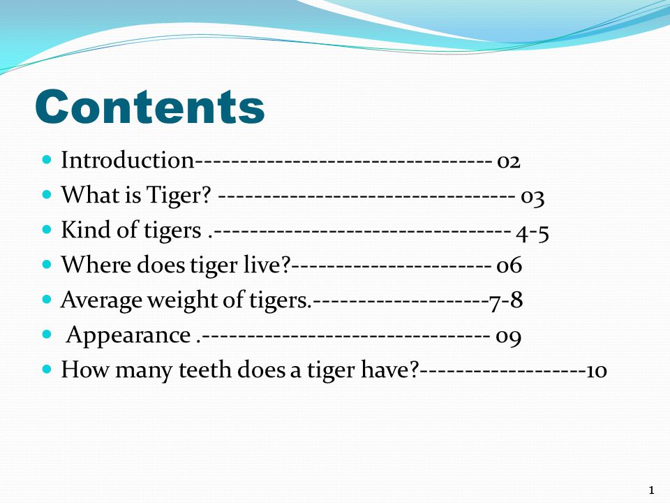 Contents Introduction What is Tiger.