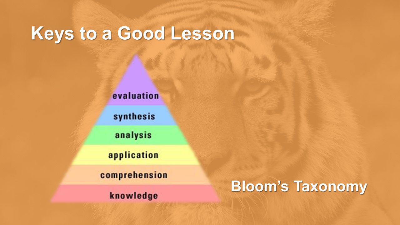 Keys to a Good Lesson Bloom’s Taxonomy
