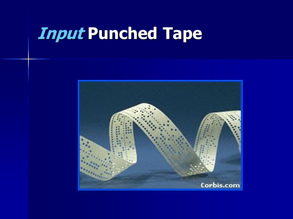 Input Punched Tape
