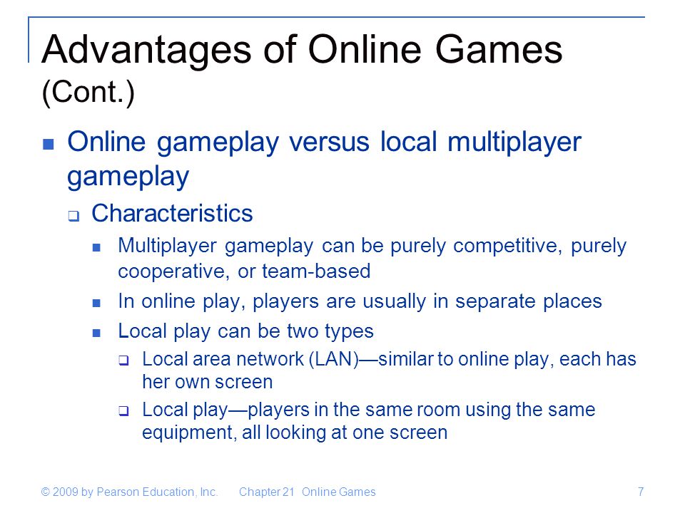 Advantages And Disadvantages Of Online Games