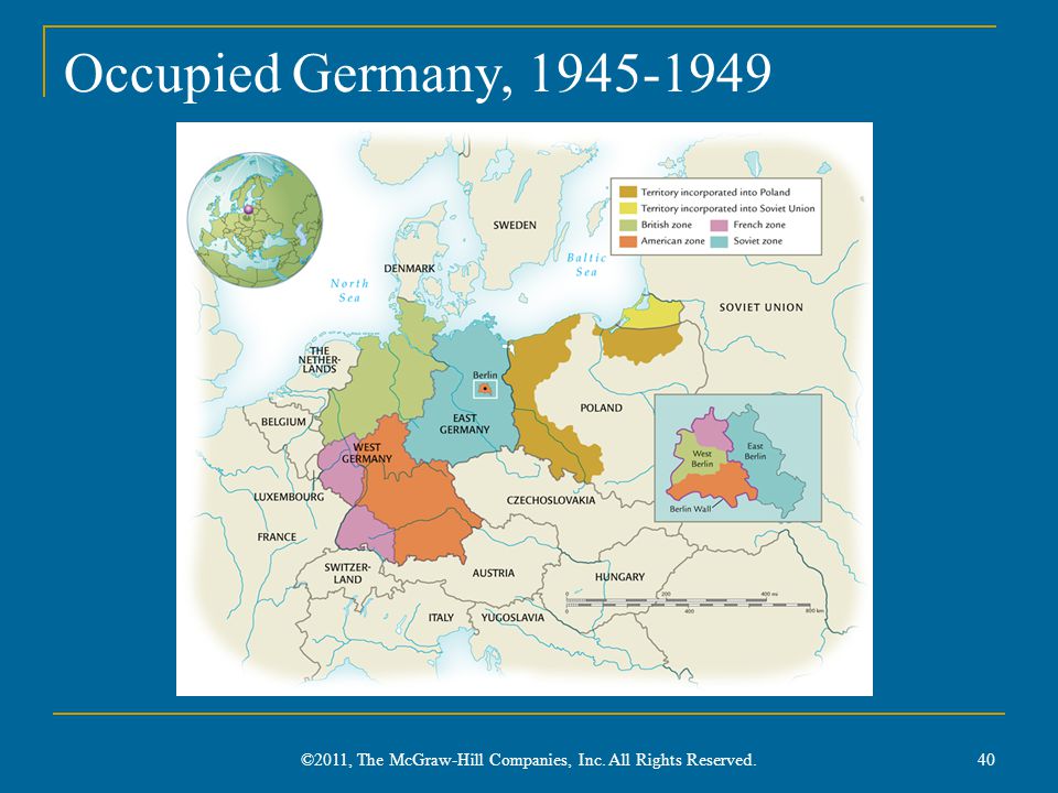 Occupied Germany, ©2011, The McGraw-Hill Companies, Inc. All Rights Reserved. 40