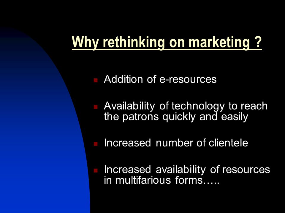 Why rethinking on marketing .