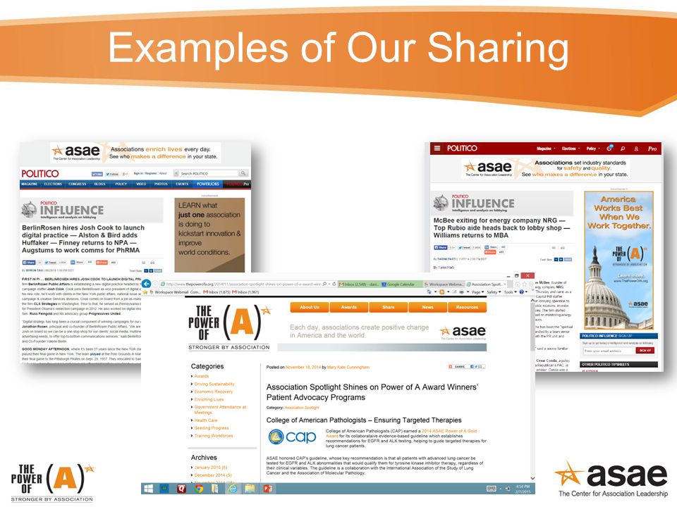 Examples of Our Sharing