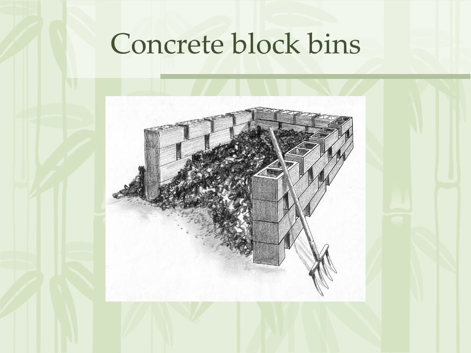 Concrete block bins
