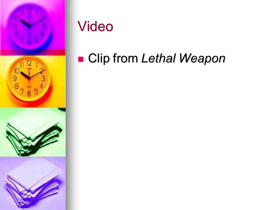 Video Clip from Lethal Weapon Clip from Lethal Weapon