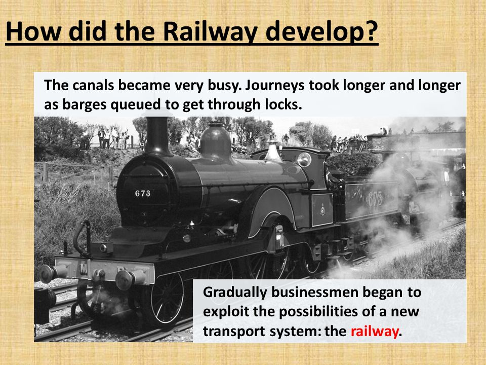 How did the Railway develop. The canals became very busy.