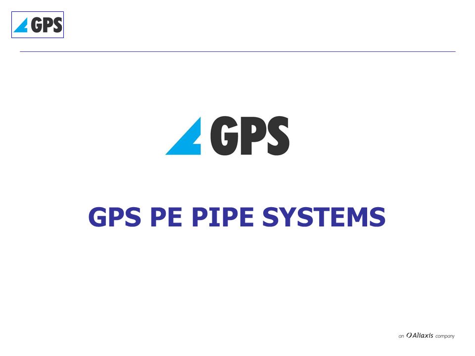 GPS PE PIPE SYSTEMS