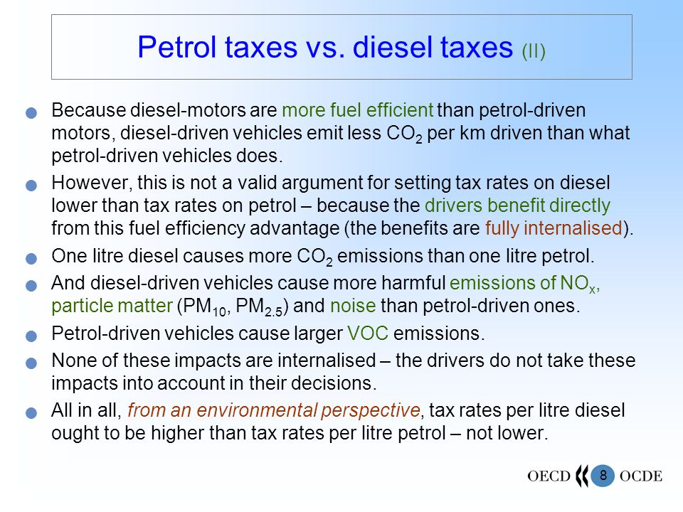 8 Petrol taxes vs.