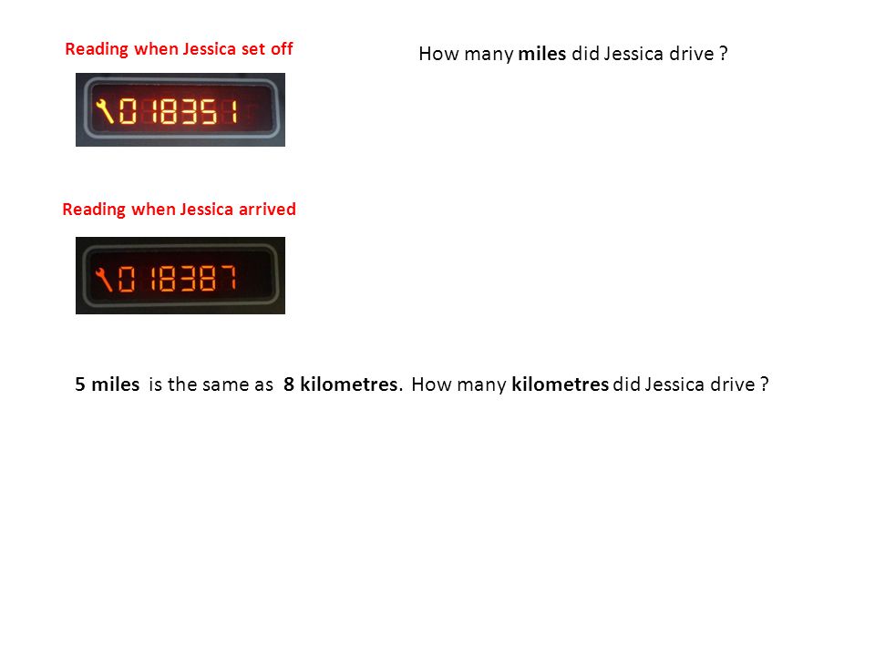 How many miles did Jessica drive .