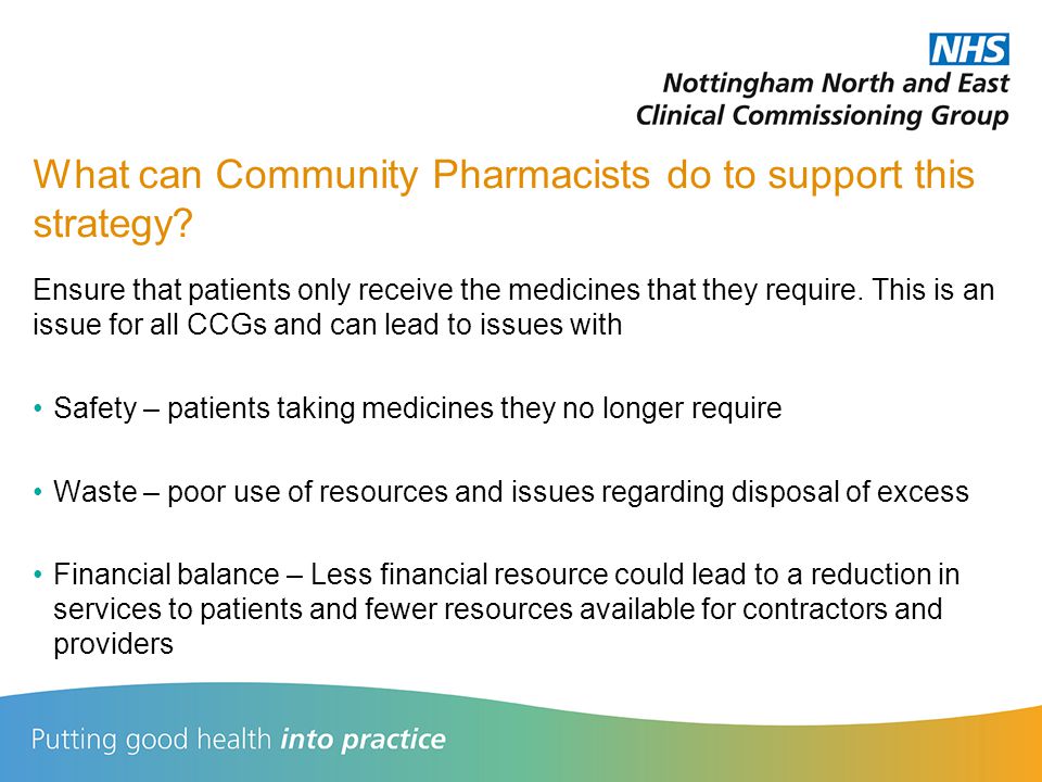What can Community Pharmacists do to support this strategy.