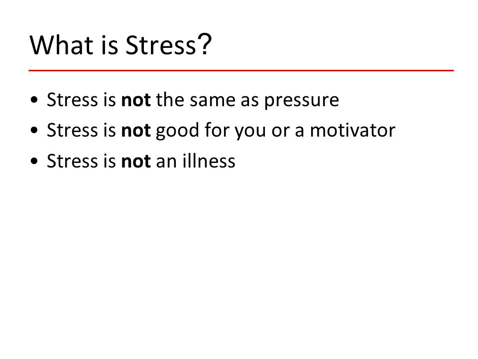 What is Stress .