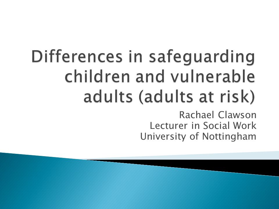 Rachael Clawson Lecturer in Social Work University of Nottingham