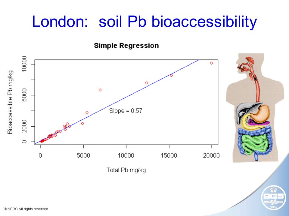 London: soil Pb bioaccessibility