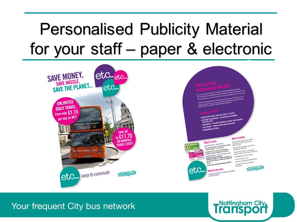 Personalised Publicity Material for your staff – paper & electronic