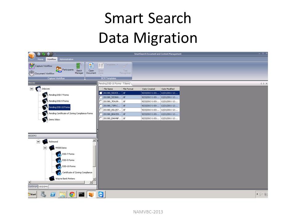 Smart Search Data Migration NAMVBC-2013