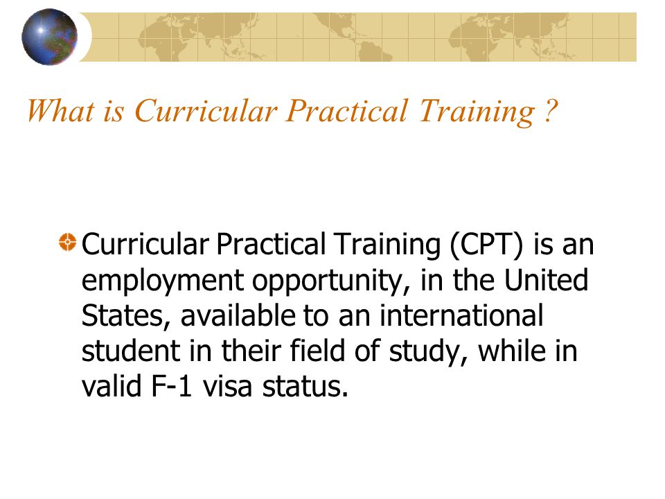 What is Curricular Practical Training .