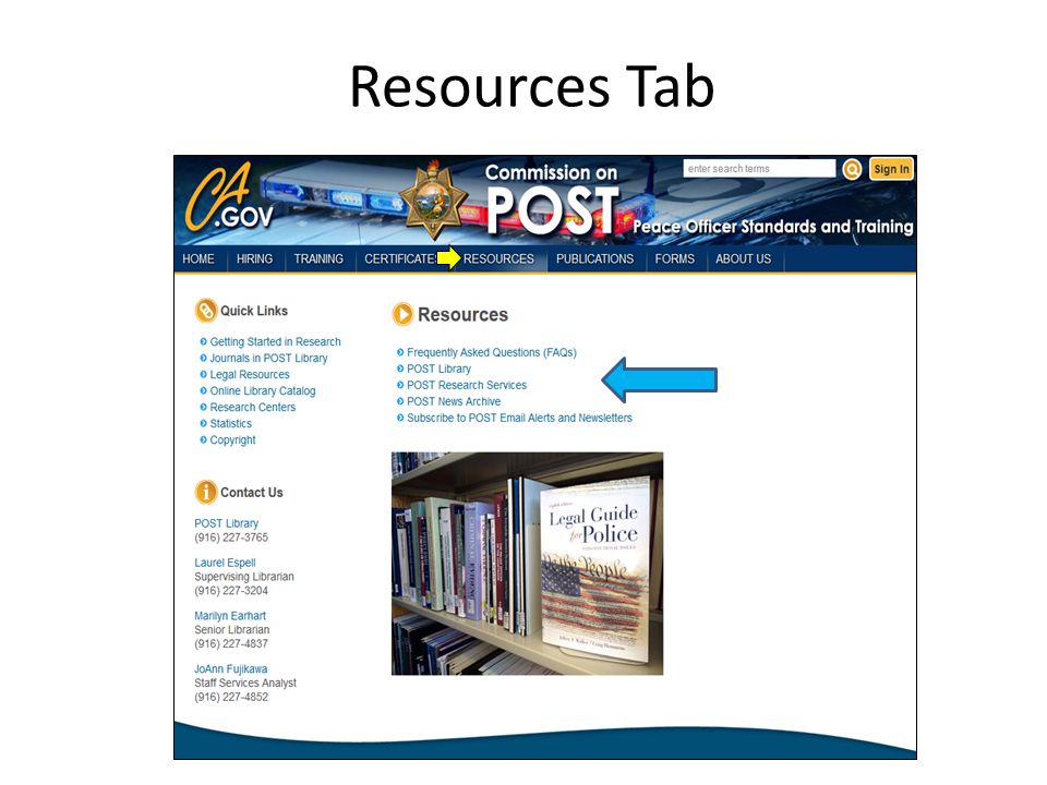 Resources Tab