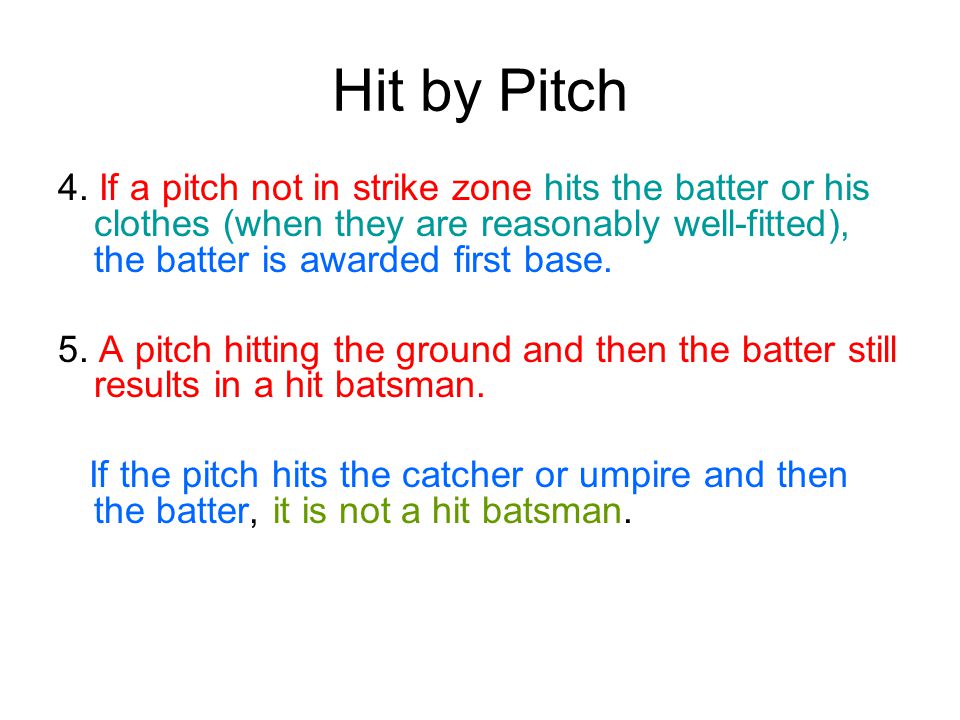 Hit by Pitch 4.