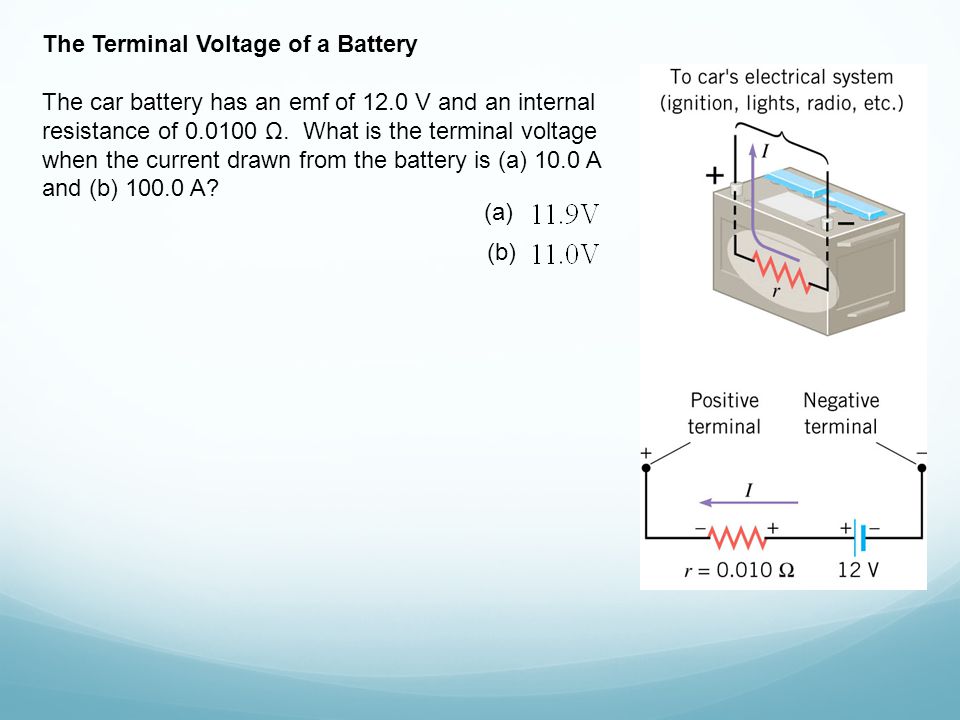 Internal Resistance. Batteries and generators add some resistance to a  circuit. This resistance is called internal resistance. The actual voltage  between. - ppt download