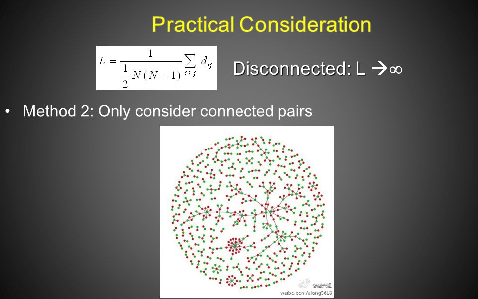 Method 2: Only consider connected pairs Disconnected: L Disconnected: L  
