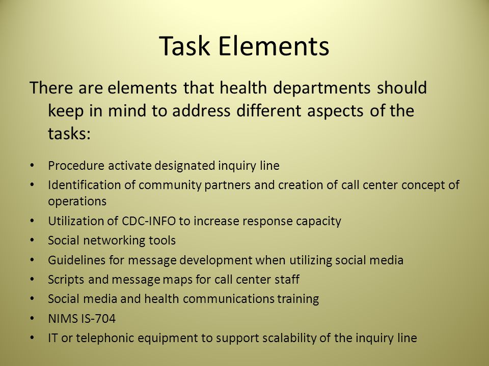 Function 4: Establish avenues for public interaction and information exchange Tasks: How can health departments get public information out to the people who need it.