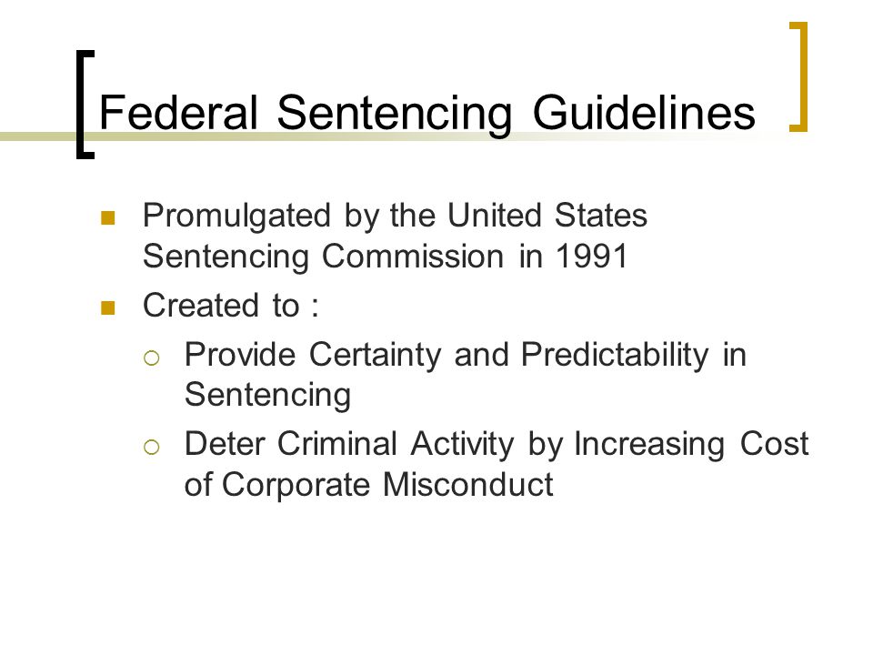Sentencing Chart Federal