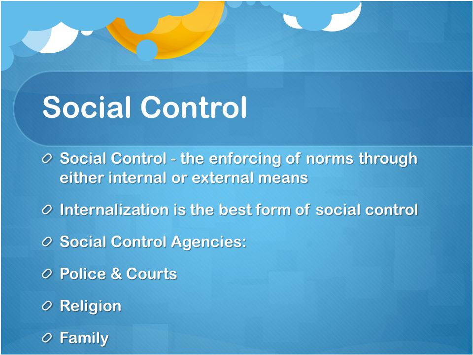 Agencies of Social Control