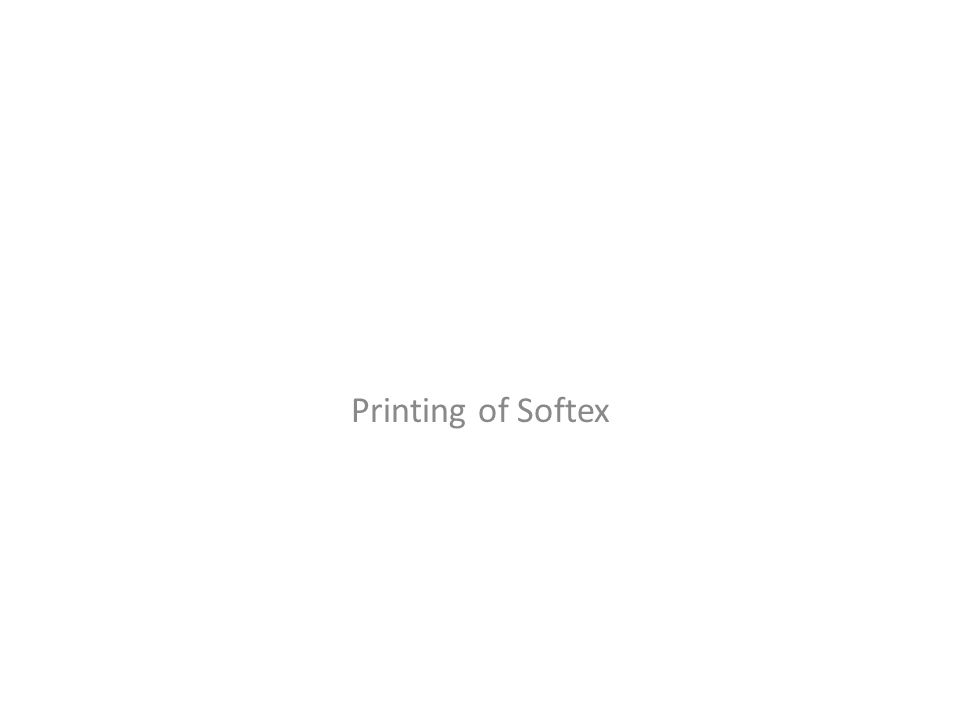 Printing of Softex