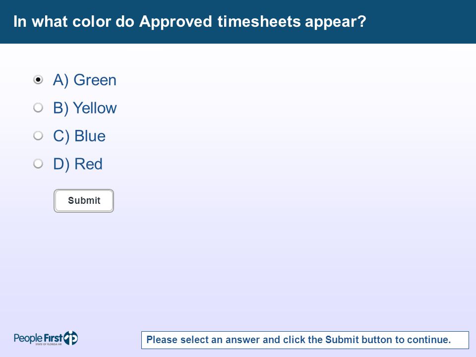 In what color do Approved timesheets appear.