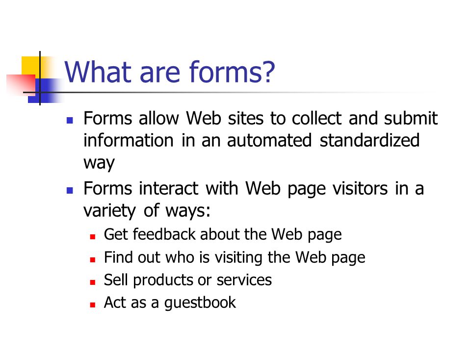 What are forms.