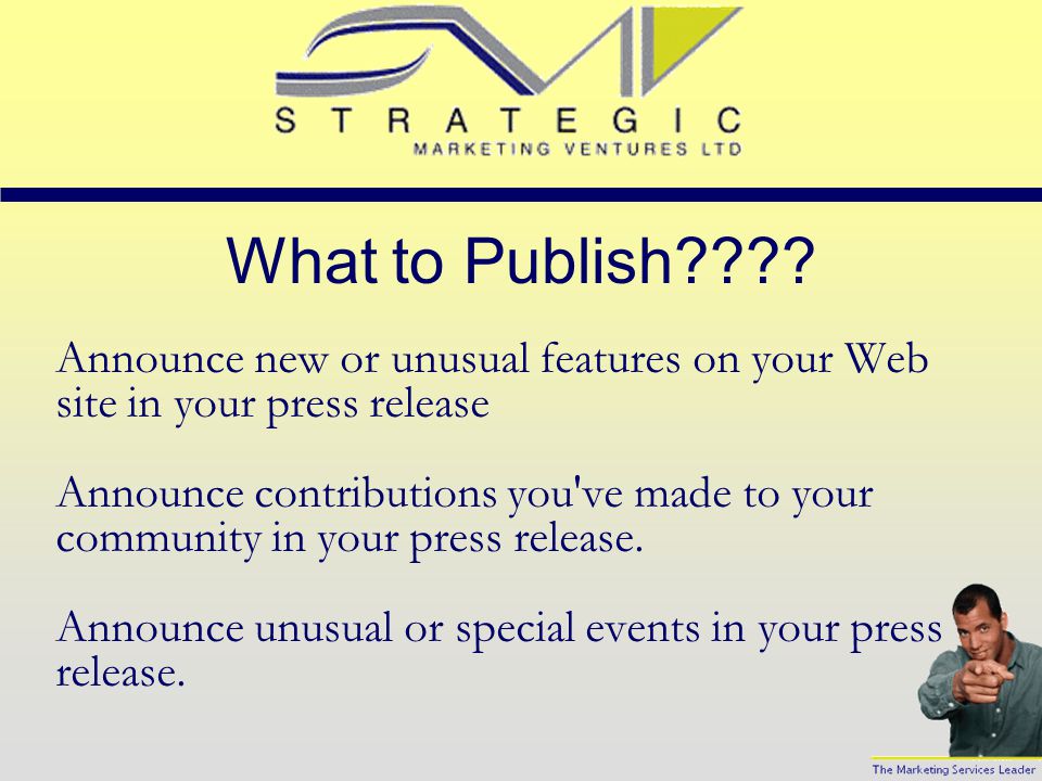 What to Publish .