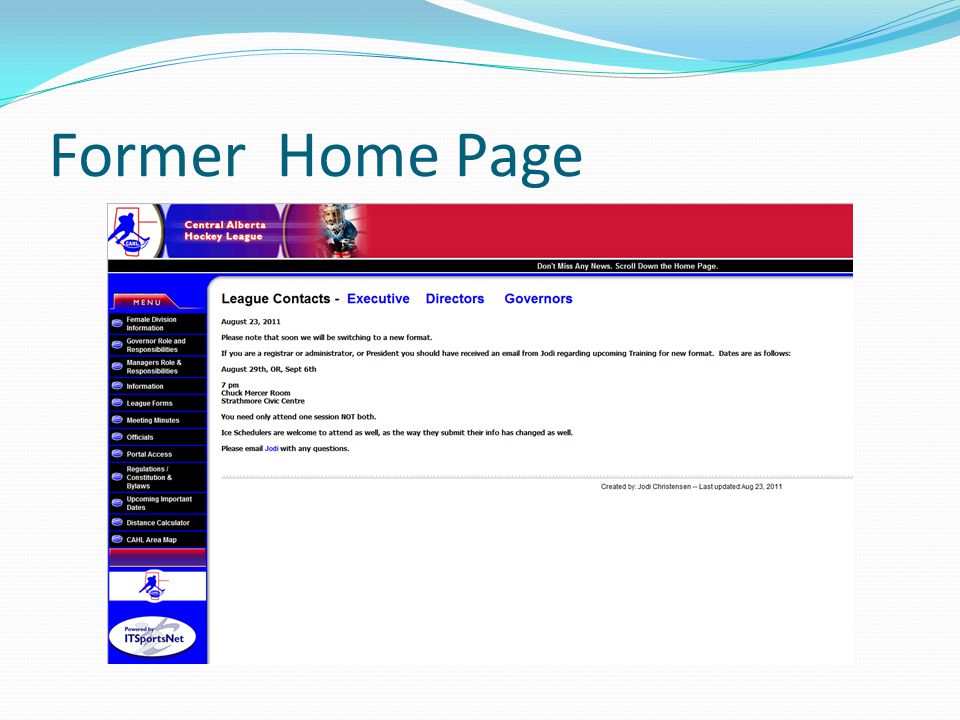 Former Home Page