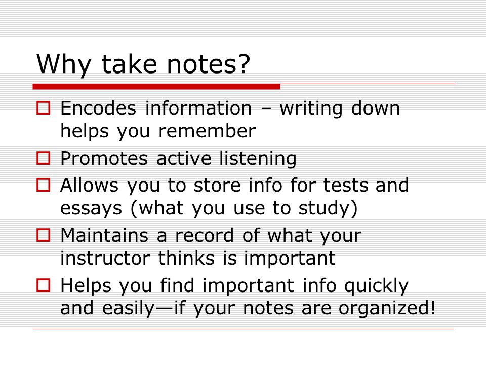 How writing helps you remember
