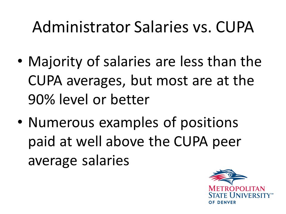 Administrator Salaries vs.