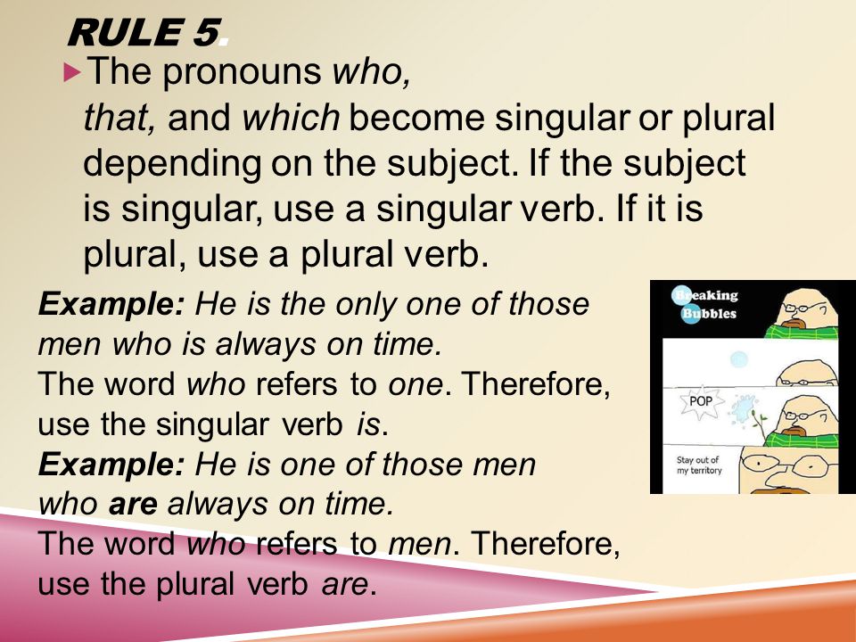 KNOW THE DIFFERENCE BETWEEN THESE SINGULAR AND PLURAL PRONOUNS.
