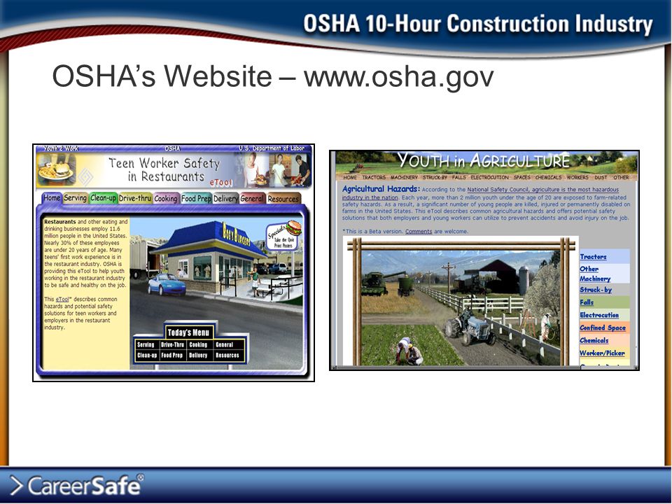 OSHA’s Website –
