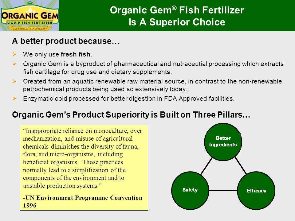 A Special Presentation For N Urseries S Ilviculture Advanced 5 Organic Gem Fish Fertilizer