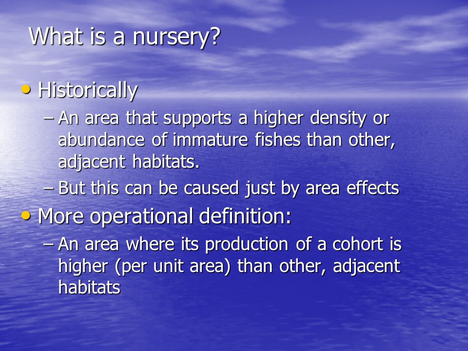 What is a nursery.