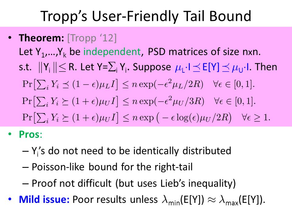 Matrix Concentration Nick Harvey University Of British Columbia Texpoint Fonts Used In Emf Read The Texpoint Manual Before You Delete This Box A A A Ppt Download